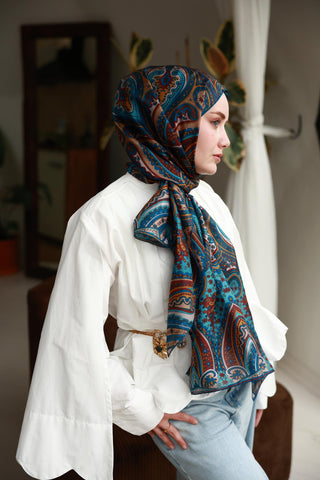 %100 Vual İpek Şal 441001-17