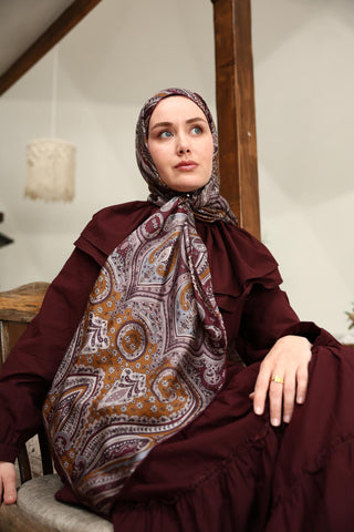 %100 Vual İpek Şal 441001-27