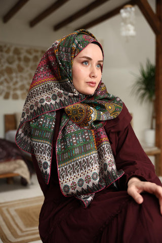 %100 Vual İpek Şal 441002-03 - Vual İpek Şal - | Silk Home