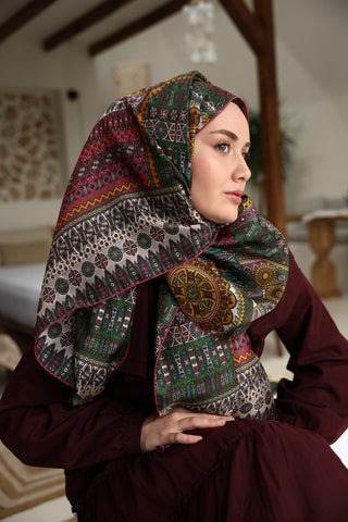 %100 Vual İpek Şal 441002-03 - Vual İpek Şal - | Silk Home