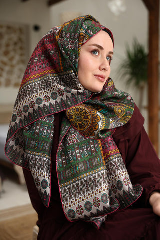%100 Vual İpek Şal 441002-03 - Vual İpek Şal - | Silk Home