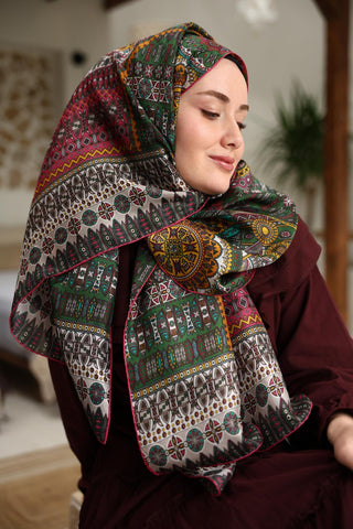 %100 Vual İpek Şal 441002-03 - Vual İpek Şal - | Silk Home