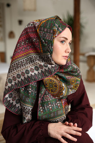%100 Vual İpek Şal 441002-03 - Vual İpek Şal - | Silk Home