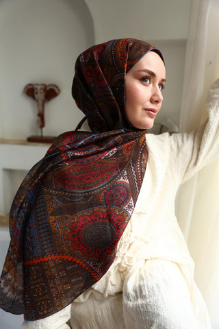 %100 Vual İpek Şal 441002-06