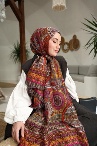 %100 Vual İpek Şal 441002-07