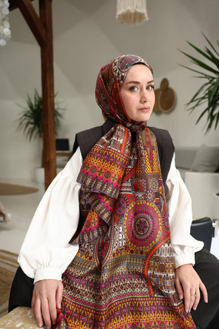 %100 Vual İpek Şal 441002-07