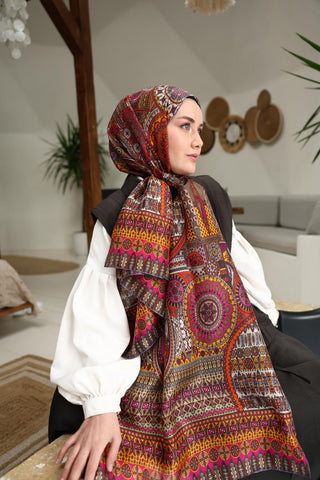 %100 Vual İpek Şal 441002-07