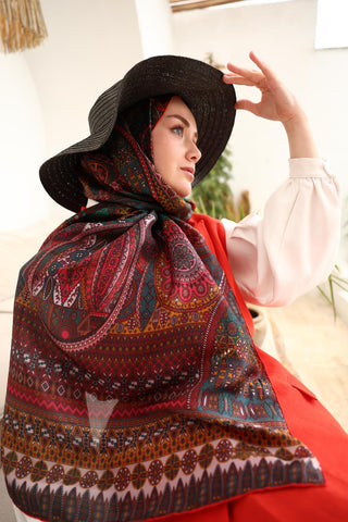 %100 Vual İpek Şal 441002-08