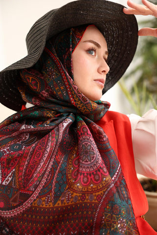 %100 Vual İpek Şal 441002-08