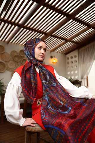 %100 Vual İpek Şal 441002-09