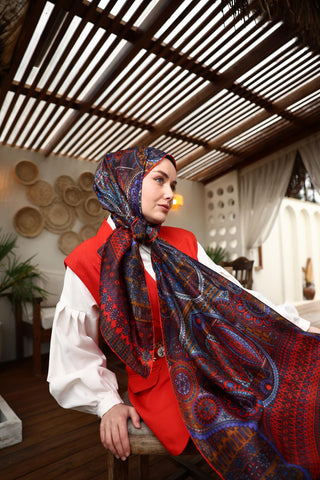 %100 Vual İpek Şal 441002-09