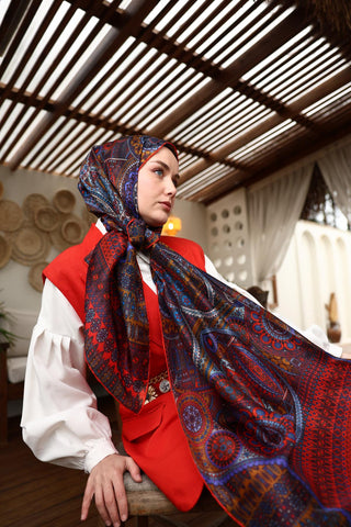 %100 Vual İpek Şal 441002-09