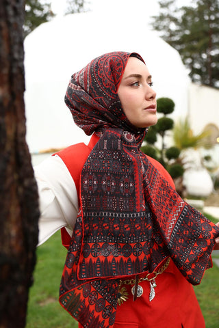 %100 Vual İpek Şal 441002-10