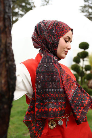 %100 Vual İpek Şal 441002-10