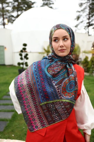 %100 Vual İpek Şal 441002-11