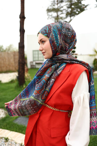 %100 Vual İpek Şal 441002-11