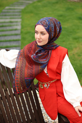 %100 Vual İpek Şal 441002-12