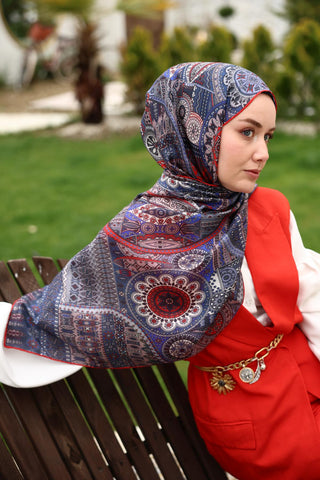 %100 Vual İpek Şal 441002-13