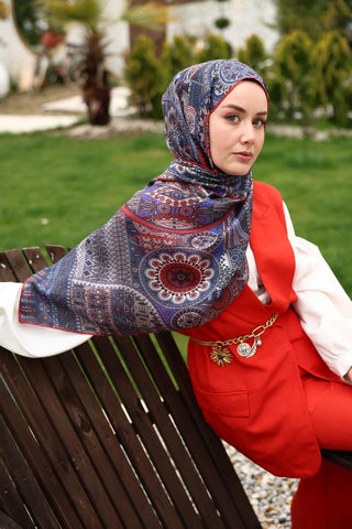 %100 Vual İpek Şal 441002-13