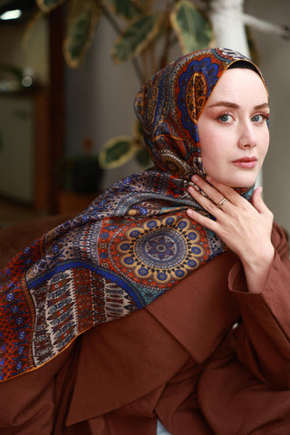 %100 Vual İpek Şal 441002-14