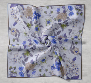 Twill İpek Eşarp Çiçek Rüyası Lila 90x90