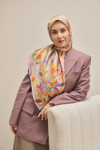 Twill İpek Eşarp Evreka Butter Yellow 90x90