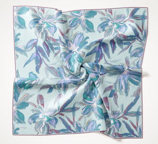 Twill İpek Eşarp Sulu Boya Cam Göbeği 90x90