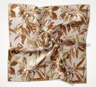 Twill İpek Eşarp Sulu Boya Taba 90x90