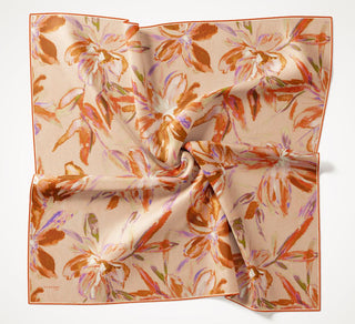 Twill İpek Eşarp Sulu Boya Kavuniçi 90x90