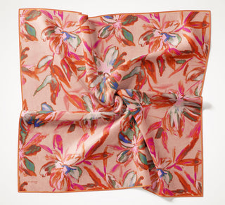 Twill İpek Eşarp Sulu Boya Somon 90x90