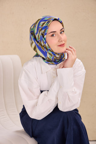 Twill İpek Eşarp Serenit Saks 90x90