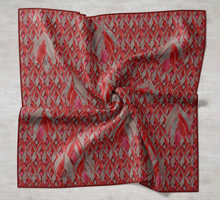 Twill İpek Eşarp Serenit Çilek Kırmızı 90x90