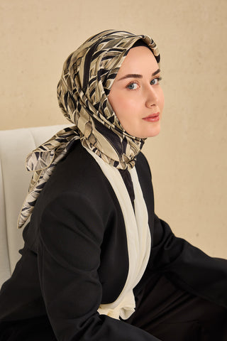 Twill İpek Eşarp Serenit Yeşil Vizon 90x90