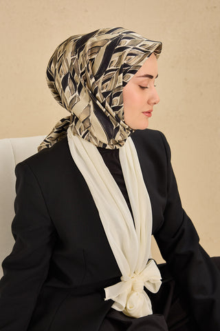 Twill İpek Eşarp Serenit Yeşil Vizon 90x90