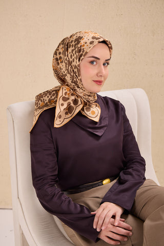 Twill İpek Eşarp Samanyolu Açık Somon 90x90