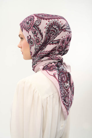 Viscose Velora Scarf Four Seasons Etro Pattern Dusty Pink 90x90 