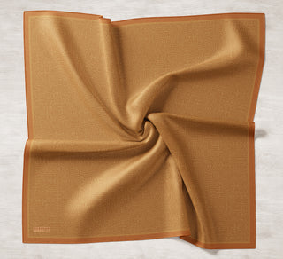 Viscose Velora Scarf, Four Seasons, Baroque Floral Pattern, Espresso, 90x90 cm 