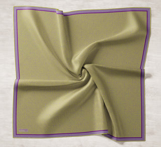Viscose Velora Scarf, Four Seasons, Baroque Floral Pattern, Espresso, 90x90 cm 