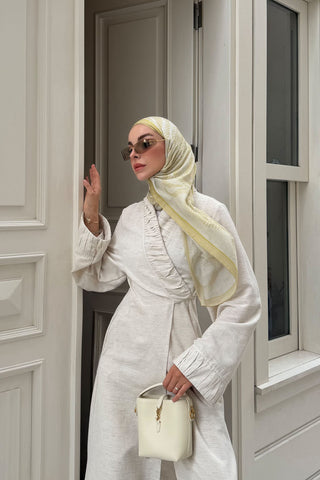 Riva Şal Tencel Boston Fern Krem