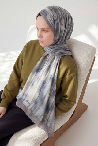 Su Yolu Desen Bebe Mavi 75X195 Soft Şal