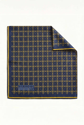 Pamuk Karışımlı Eşarp Antrasit Monogram Desen Soft Dokulu Kaymaz 90X90