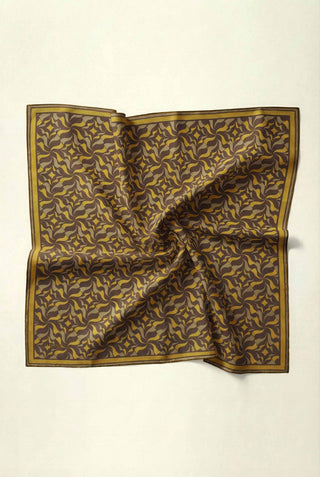 Pamuk Karışımlı Eşarp Gri Geometrik Dalga Desen Soft Dokulu Kaymaz 90X90