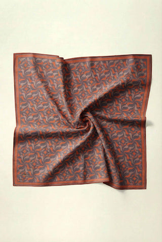 Pamuk Karışımlı Eşarp Açık Mor Geometrik Dalga Desen Soft Dokulu Kaymaz 90X90