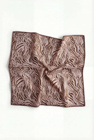 Pamuk Karışımlı Eşarp Pastel Lila Zebra Desen Soft Dokulu Kaymaz 90X90