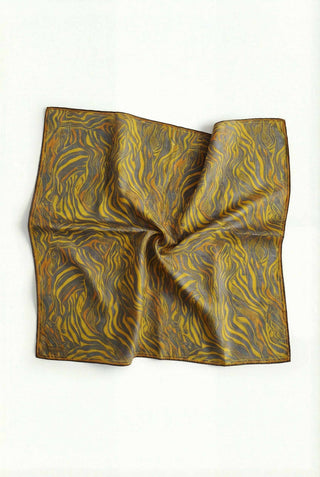 Pamuk Karışımlı Eşarp Koyu Gri Zebra Desen Soft Dokulu Kaymaz 90X90