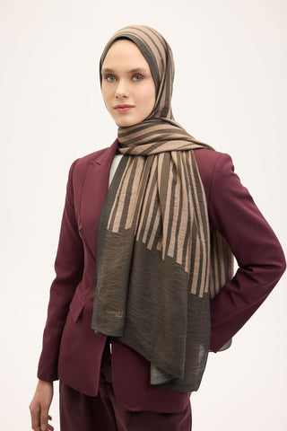 Urban Hours Orya Acı Kahve Mayda Şal 190x70 - | Silk Home