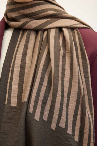 Urban Hours Orya Acı Kahve Mayda Şal 190x70 - | Silk Home