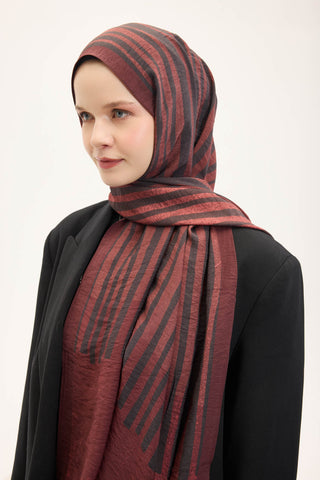 Urban Hours Orya Bordo Mayda Şal 190x70 - | Silk Home