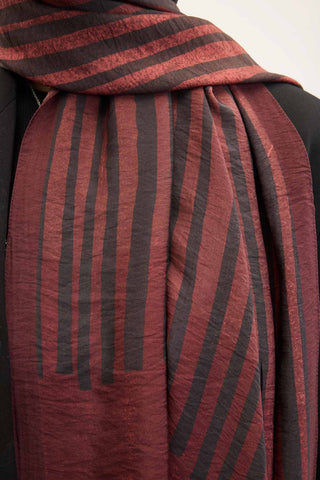 Urban Hours Orya Bordo Mayda Şal 190x70 - | Silk Home