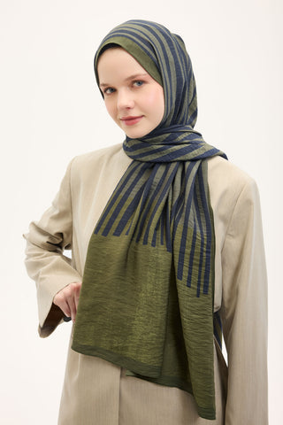 Urban Hours Orya Koyu Yeşil Mayda Şal 190x70 - | Silk Home